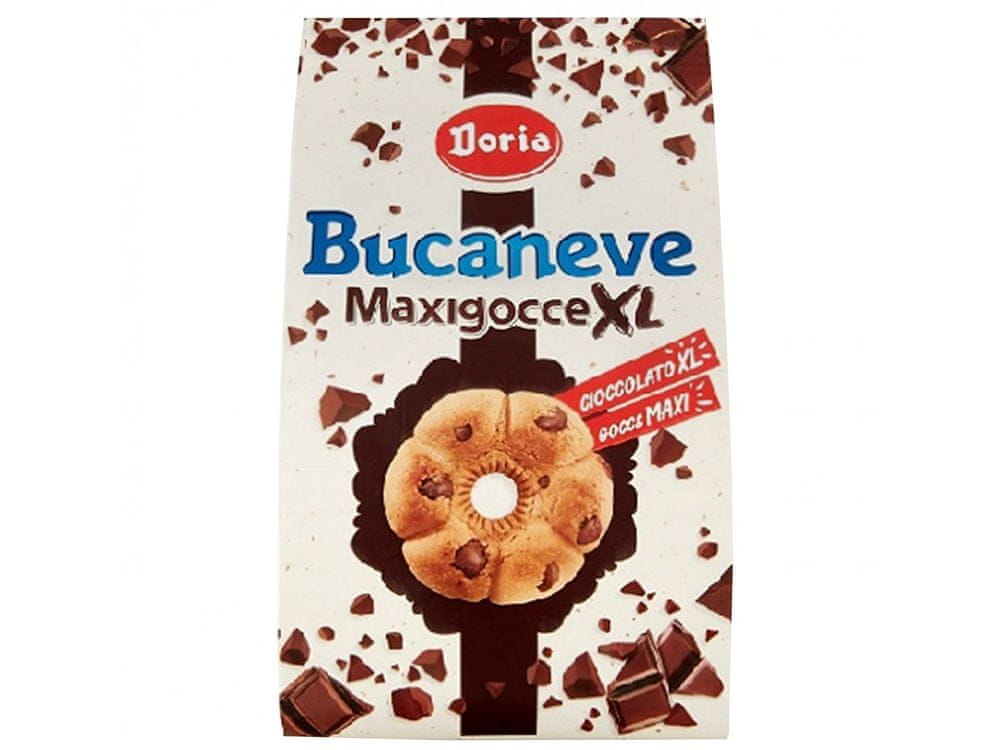 DORIA DORIA Bucaneve Maxigocce XL - Sušenky s kúskami čokolády 300g 1 balení